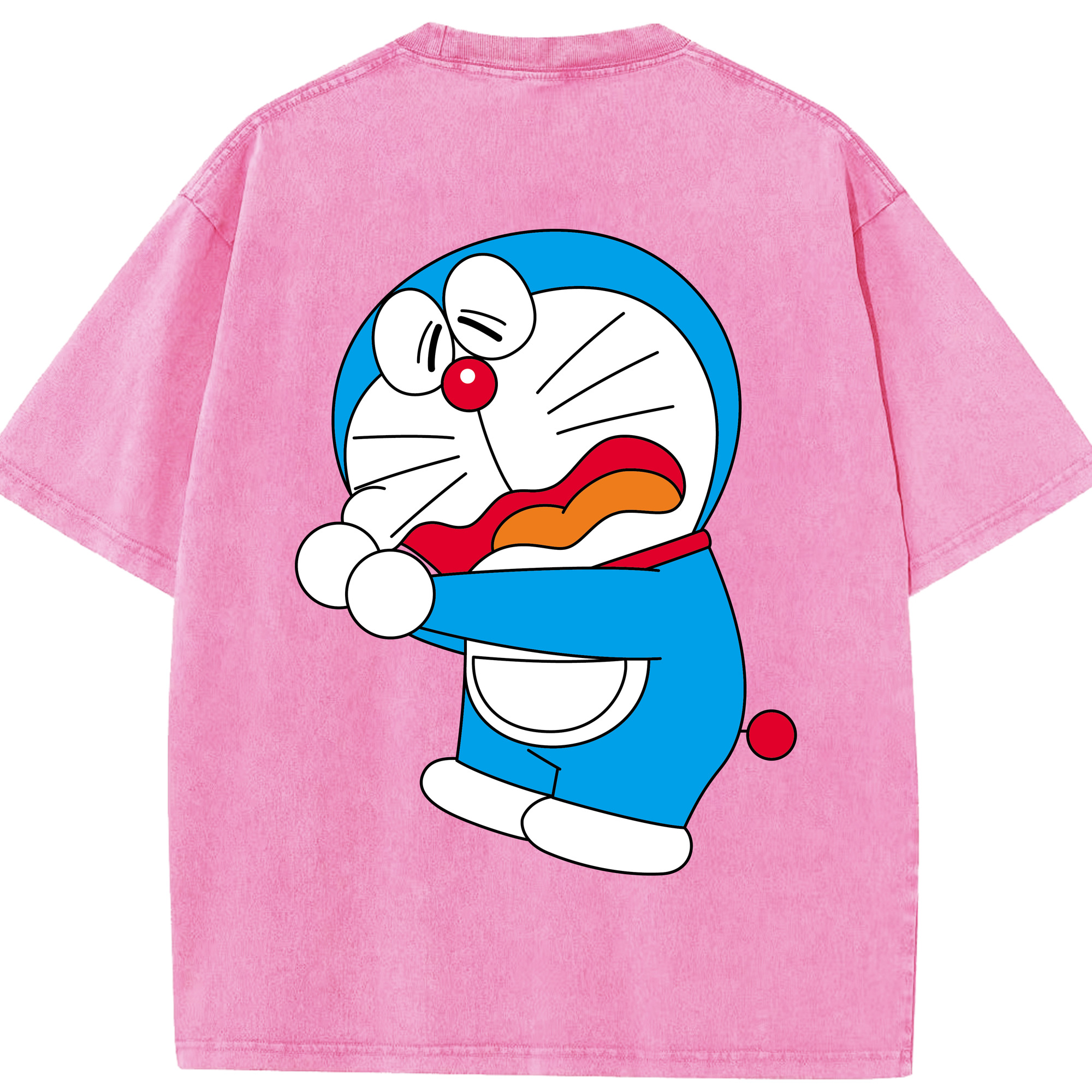 （画像用） ドラえもん Doraemon 綿100% ヴィンテージ風 半袖Tシャツ（背面プリント）